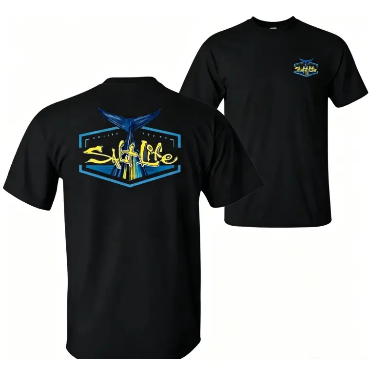 Salt Life Tuna Tail T-Shirt, Offshore Tuna Graphic Tee, Soft Cotton Blend Ocean Apparel, Saltwater Angler Shirt for Men & Women, Coastal Fisherman Gift #     ComfyWear #     OOTDInspo