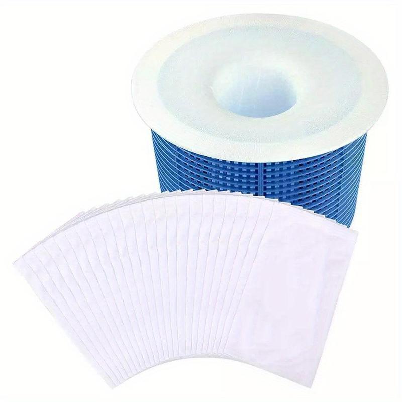 Synthetic Fine Mesh Filter Net Sleeves - Universal Fit for Skimmer Baskets, Skimmer Basket Cleaner for Pool Owners, Essential Summer Pool Supplies