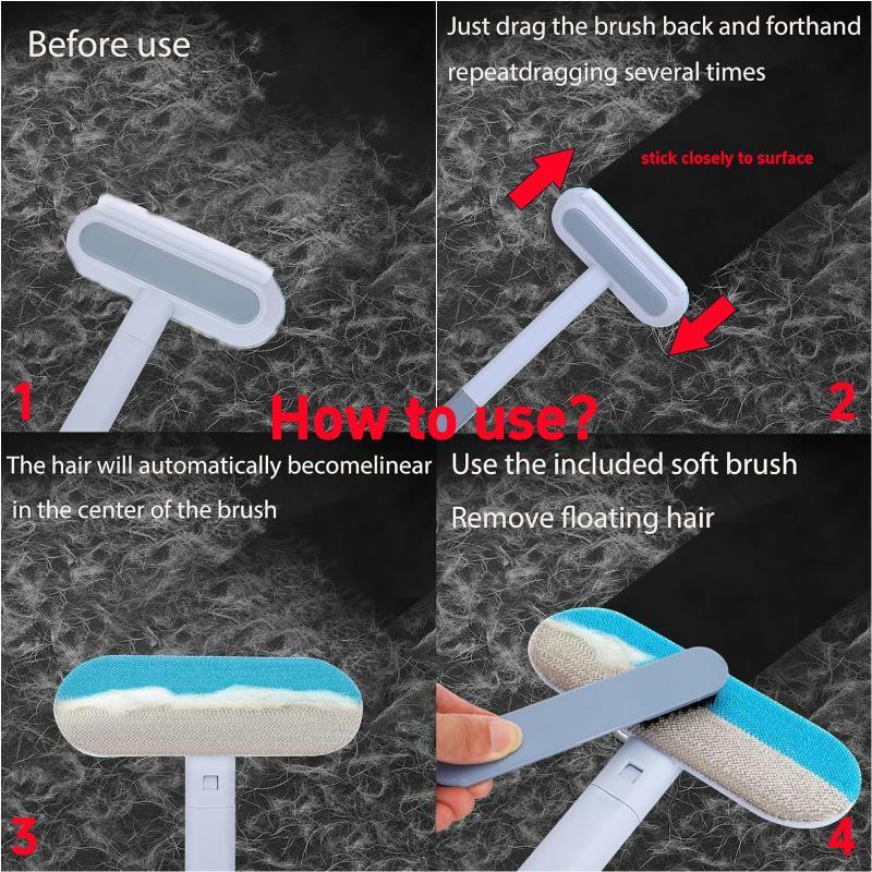 Pet Hair Removal Tool,Cat/Dog Hair Remover with Extra long Handle,Cat Lint Squeegee for Furniture,Carpet,Clothes, Bedding,Car,Window