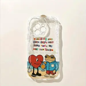 Fun cartoon beach heart frog B-S phone case, suitable for iPhone 17/16/15/14/13/12/11/Pro/Pro Max/Plus/X/XS/XS Max, a Christmas gift for friends, family, and yourself., Accessories, Smartphone, Cellphone