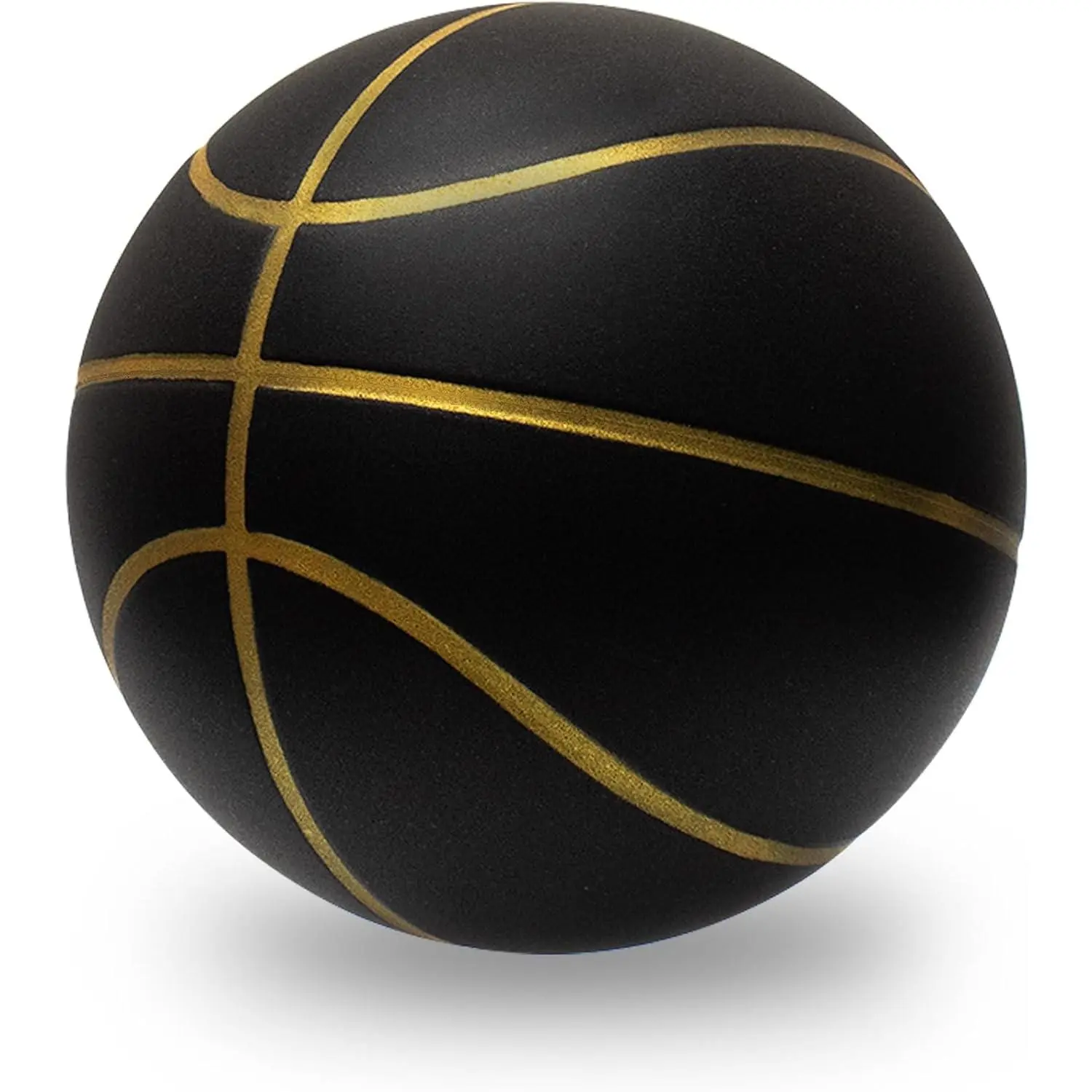 Silent Basketball Size 6 (28.5"), Textured Soft Foam Soundless Basketball for Indoor Dribbling Training, Grooved Airless Bouncy Basketball for Indoor Play