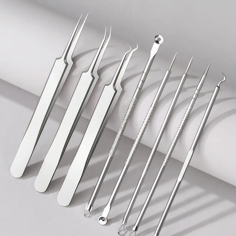Needle tip cell clip acne needle set ultra-fine tweezers beauty tool suitable for blackhead oily skin