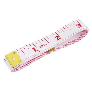 Tape Measure Double Scale  Sewing Soft Flexible Tailor Craft Vinyl Ruler for    Measurement, Has Centimetre Scale  Reverse Side 60-inch(Red  White)