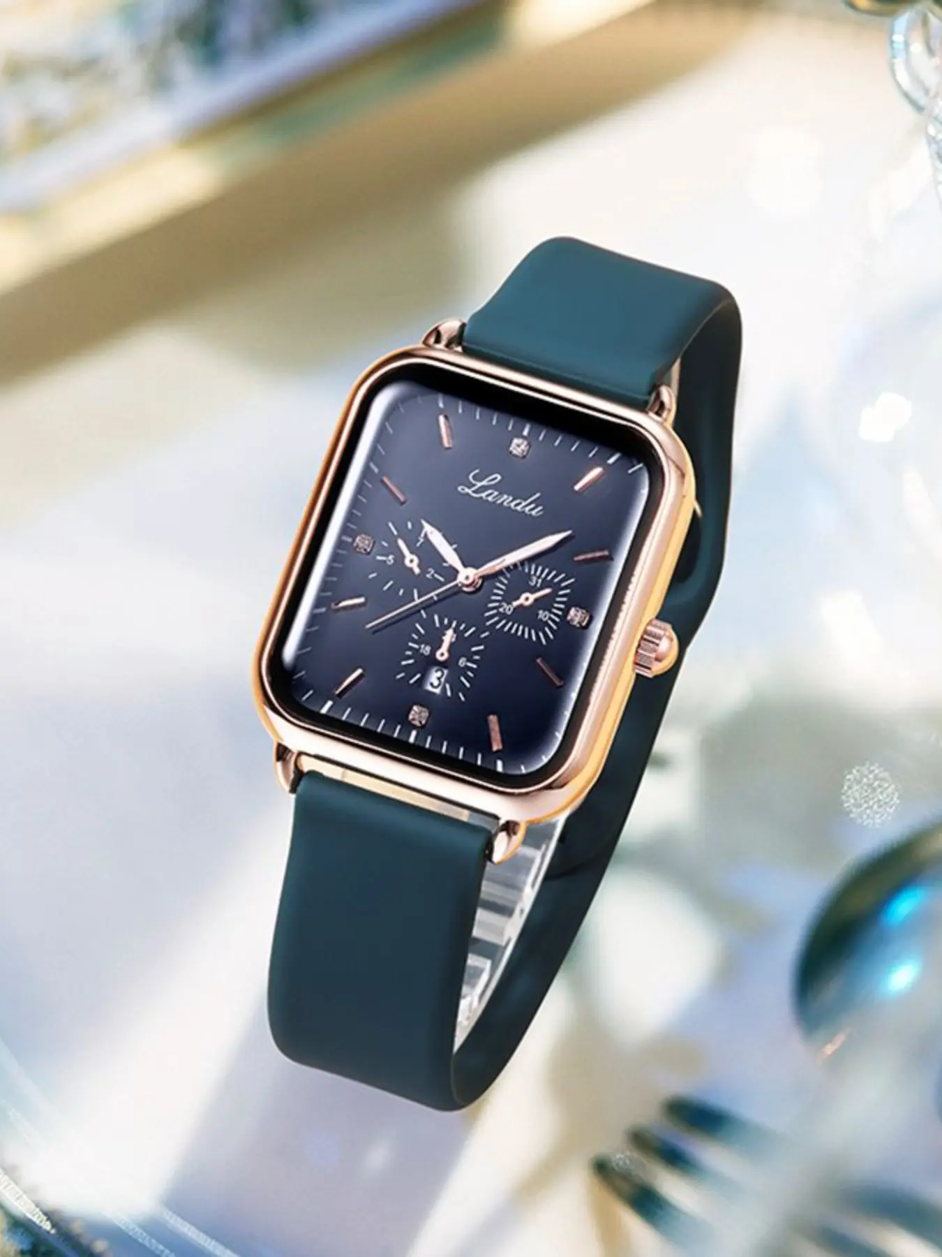 Women's Casual Square Design Watch, Quartz Analog Watches, Unisex Student Gift, Daily Wear Decorative Timepiece, Perfect for Everyday Use, Casual Analog Watch