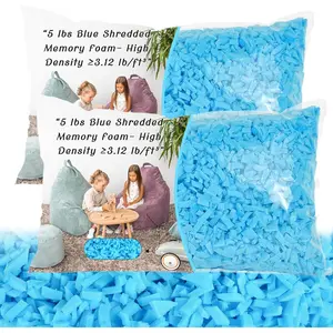 Bean Bag Filler, 10lbs Gel Shredded Memory Foam Filling, High Density Refill & Replacement Foam for Bean Bag Chairs, Pillow Stuffing, Couch Cushions, Dog Beds, Stuffed Animals, Arts & Crafts