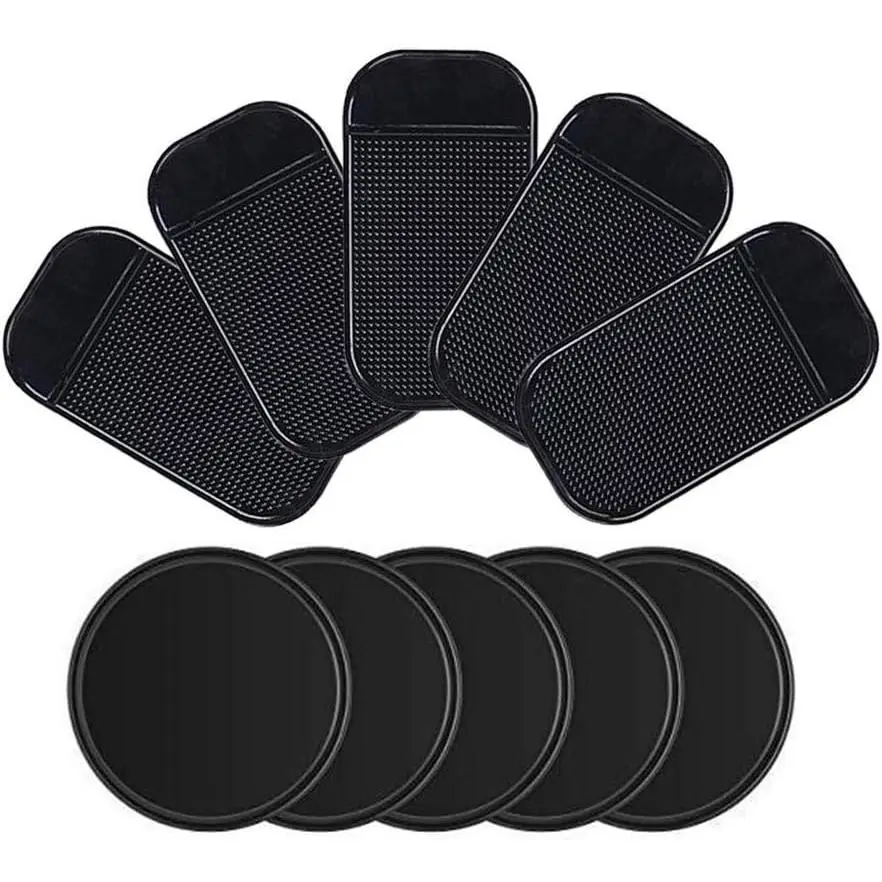 10pack Removable Sticky Gel Pads, Multi Function Anti-Slip Mat | Stick to  Dashboard Glass Mirrors Metal Tile Wall Kitchen Cell Phone Stand Recipe Holder Non-Slip Rug  Bowl Mat Pad