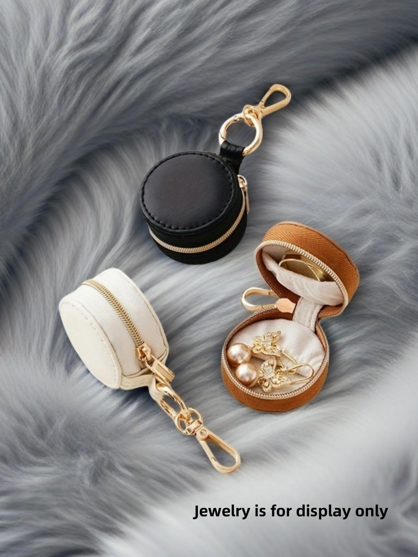 Portable Mini Jewelry Storage Box, Simple Jewelry Box, Travel Jewelry Organizer, Jewelry Display & Organizer for Earrings, Rings, Travel Accessories, Versatile Travel Accessory