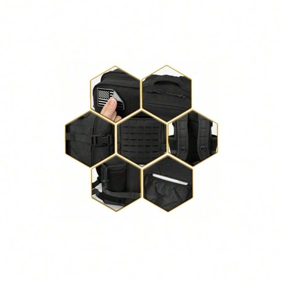 25L Tactical Backpacks for Men Survival Laser Cut Daypack Small Bug Out Bag Hunting Rucksack with Dual Cup Holders multifunctional backpack USB Charging Women's Travel Backpack USB Charging Women's Travel Backpack