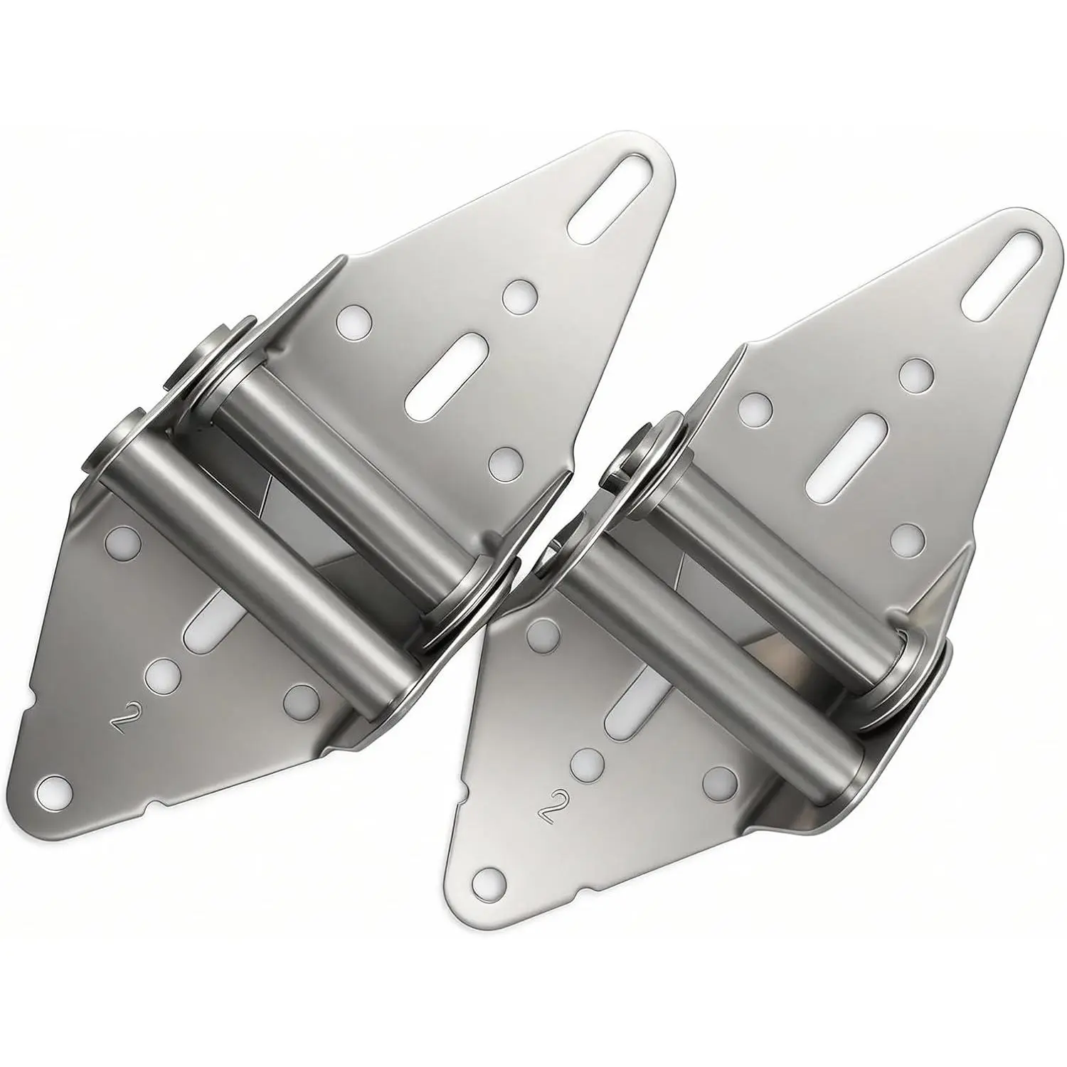 #2 Garage Door Hinges (2 Pack) - 14 Gauge Galvanized Steel  - Residential & Commercial Hardware for Quiet , Compatible with  Sectional Garage Doors