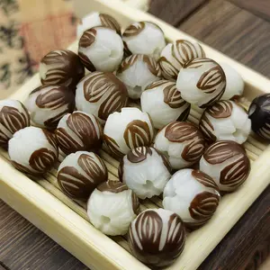 [NEW] Browncap Lotus Raw Skin Bodhi Beads | Hand Carved Natural Seed DIY Jewelry Making Supply