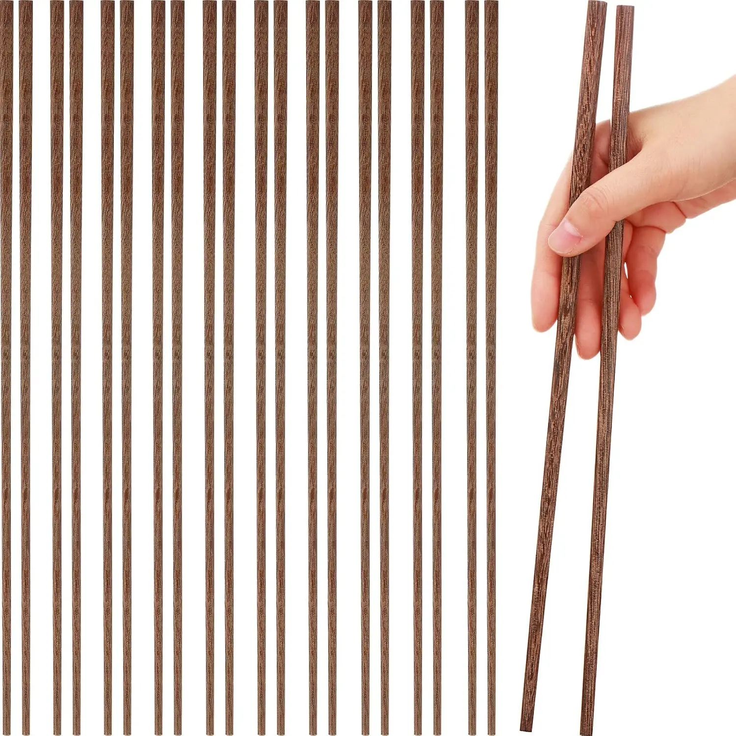 10 Pairs Wooden Cooking Chopsticks  12 Inch Extra Long Chop Sticks  Chinese Style Chopsticks for Noodles, Frying, Hot Pot, Cooking