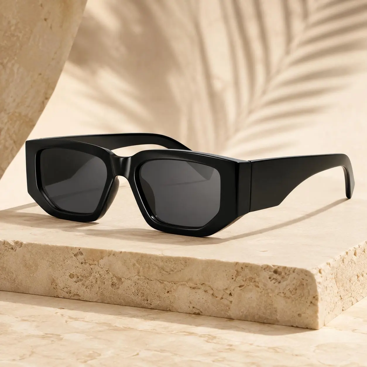 Retro Square Sunglasses for Men Women, Classic Chunky Frame UV400 Fashion Shades for Driving, Travel, Beach & Daily Wear