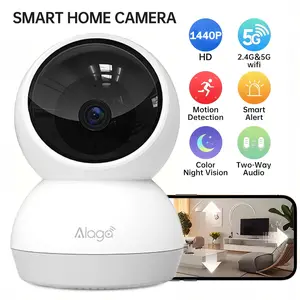 Alaga 2K Monitor with Camera And Audio - Indoor Security Camera, AI Motion Detection, 2.4G/5G Wifi, Night Vision, 2-Way Talk, Cloud/Sd Storage