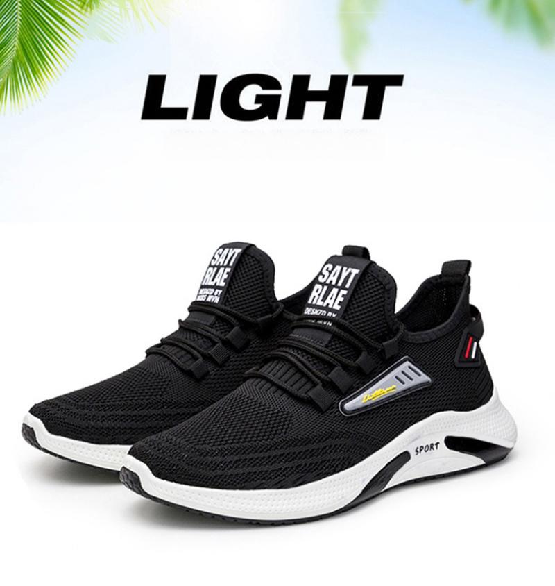 2026 Men's Sports Shoes Spring New Model Flyknit Mesh Casual Shoes Soft Sole Comfortable Running Shoes Trendy Unisex Shoes