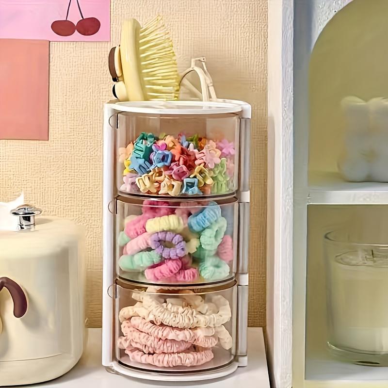 Rotating Multi-Layer Transparent Storage Box, Dustproof Plastic Organizer, Cosmetic Eyebrow Pencil Holder, Jewelry and Hair Accessories, Cosmetics Organizer Storage