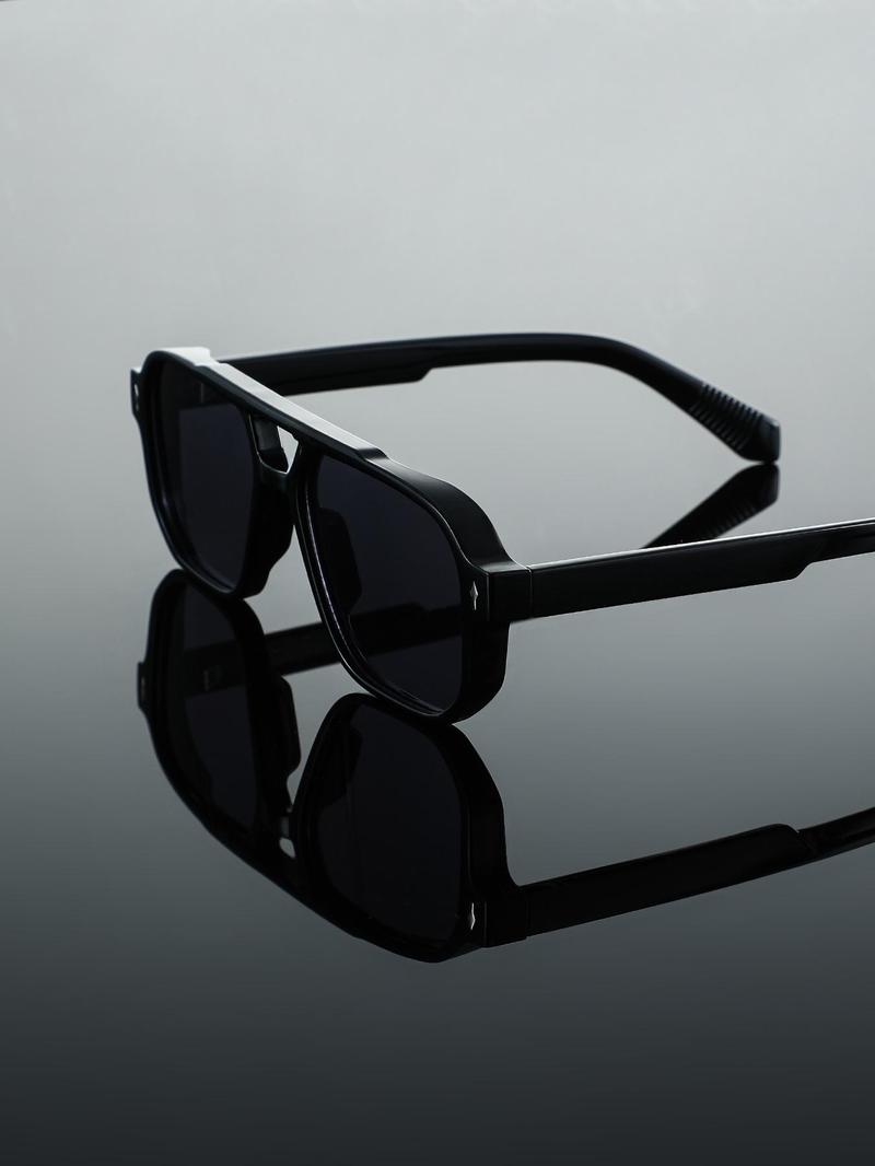 Men's Vintage Aviator Frame Sunglasses, Trendy Casual Sunglasses for Everyday Use, Fashion Accessories for Outdoor Activities, Lightweight Durable Sunglasses