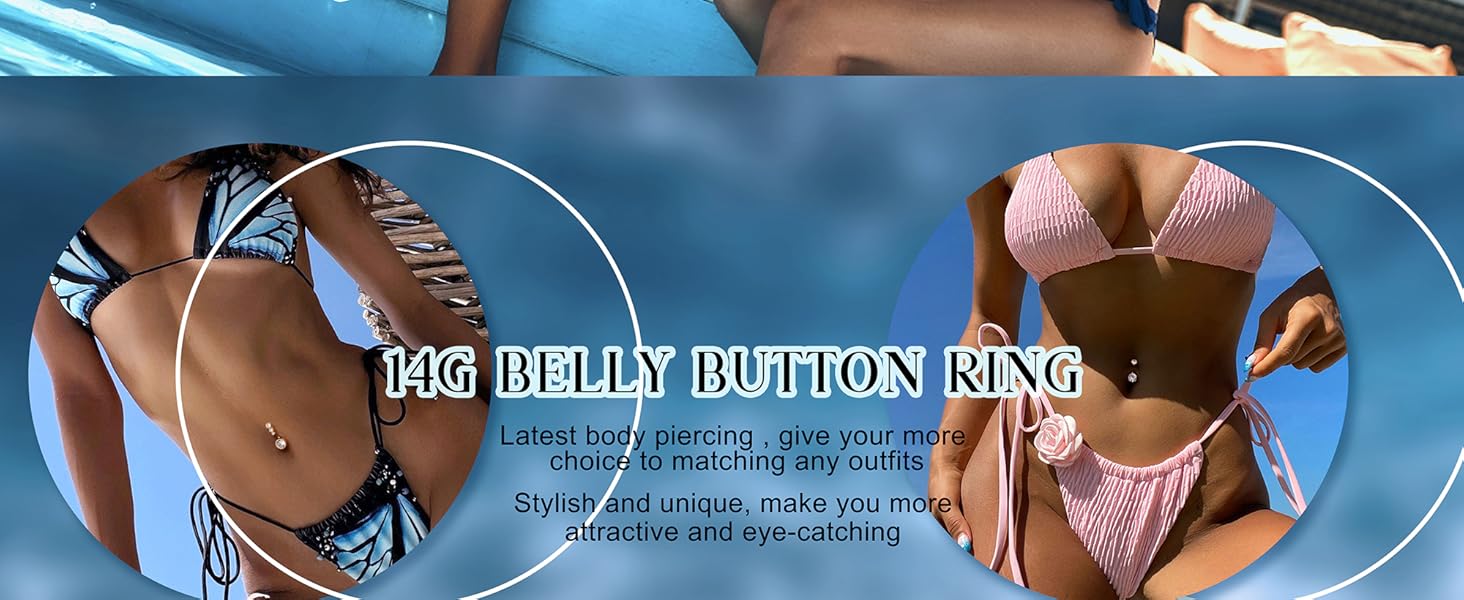 2025 Summer 9Pcs Hypoallergenic Gold Belly  Button Rings  Sparkling CZ Opal  Pearl Clicker Set Boho Chic Navel  Piercings Jewelry for Women Silver Gold