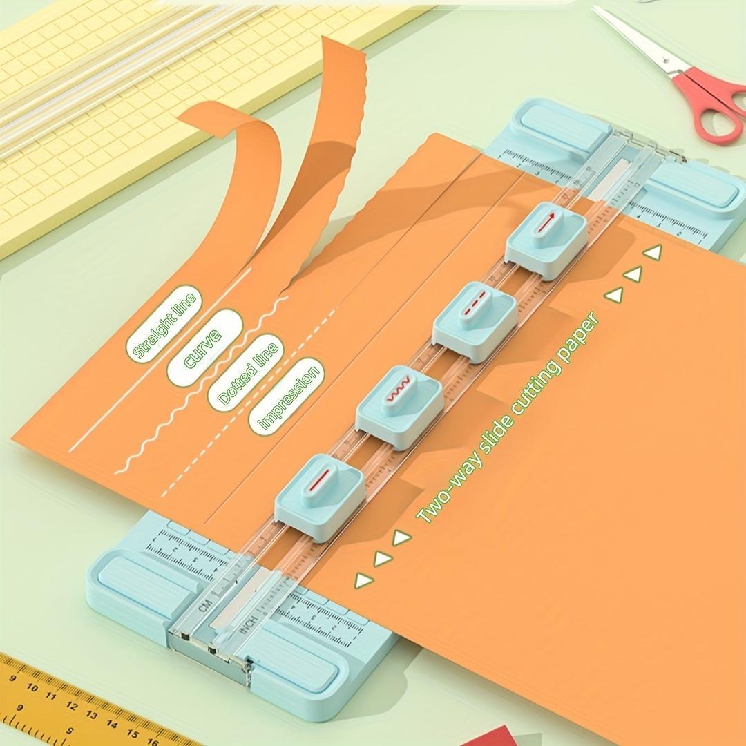 Multifunctional Stationery Paper Cutter, 1 Set Portable Replaceable Blade Paper Cutter, Office Cutting Supplies for Home School Office, Office Gadgets