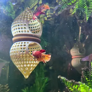 Sturdy Betta Hammock, 3D Printed Feeder Shelter, Designed Aquarium Fish Cave Hammock, Compact Aquatic Design, Random Color Shipped
