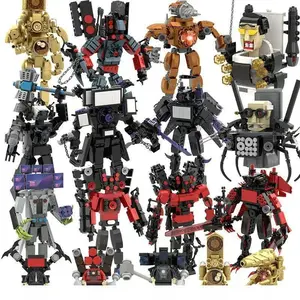 2026 hot item Skibidi Toilet Building Block Horror Game Speakerman Bosses Camara Titan TV Man Cartoon Doll Model Kids Halloween Birthday Gift Popular toys