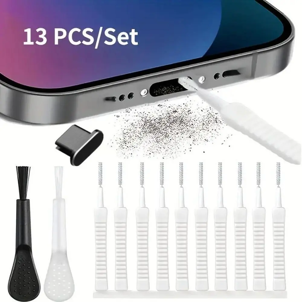 13-Piece Smartphone Cleaning Accessory, Portable Compact Pack for Mobile Port & Camera, Universal for iPhone/Android, Thoughtful Gift