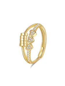 Mihas Rotating Charm Ring, Stress Relief Anxiety Help, Adjustable Open Close Design, New Model Fashion Accessory