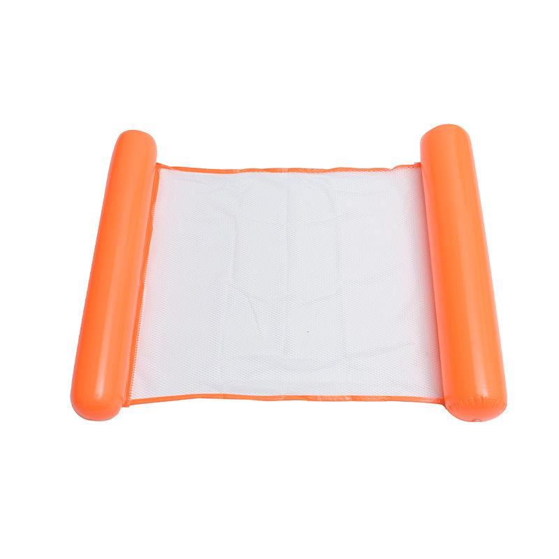 New inflatable floating lounger for outdoor use, foldable with backrest, mesh floating bed, water inflatable product, recliner floating bed