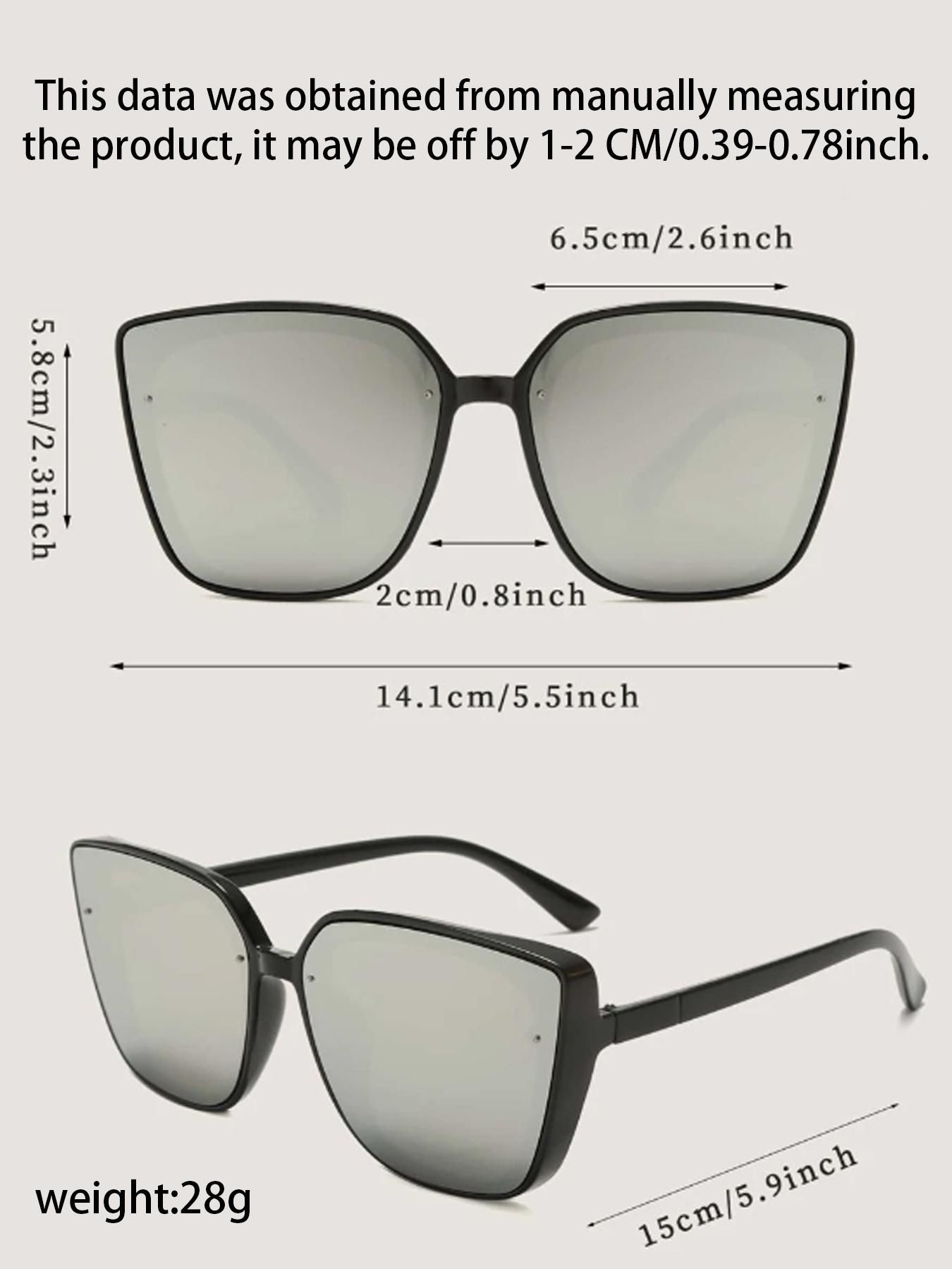 Unisex Simple Style Square Frame Sunglasses, Lightweight Durable Sunglasses, Trendy Casual Sunglasses for Everyday Use, Fashion Accessories for Outdoor Activities