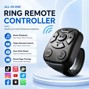 Wireless TikTok Scrolling Ring Remote, Phone Video Scroller & Page Turner for iPhone Android, Camera Shutter Remote for Selfies, Short Videos, Kindle App Reading and E-Books