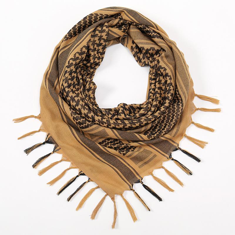 Tactical Military ShemaghScarf for Men and Women, 100% Cotton Keffiyeh Desert Wrap with Fringed Edges, Breathable Outdoor Headwear for Hiking, Camping, Airsoft, and Sun Protection in All Seasons fall hat western wear design style beret green cowboy Turban