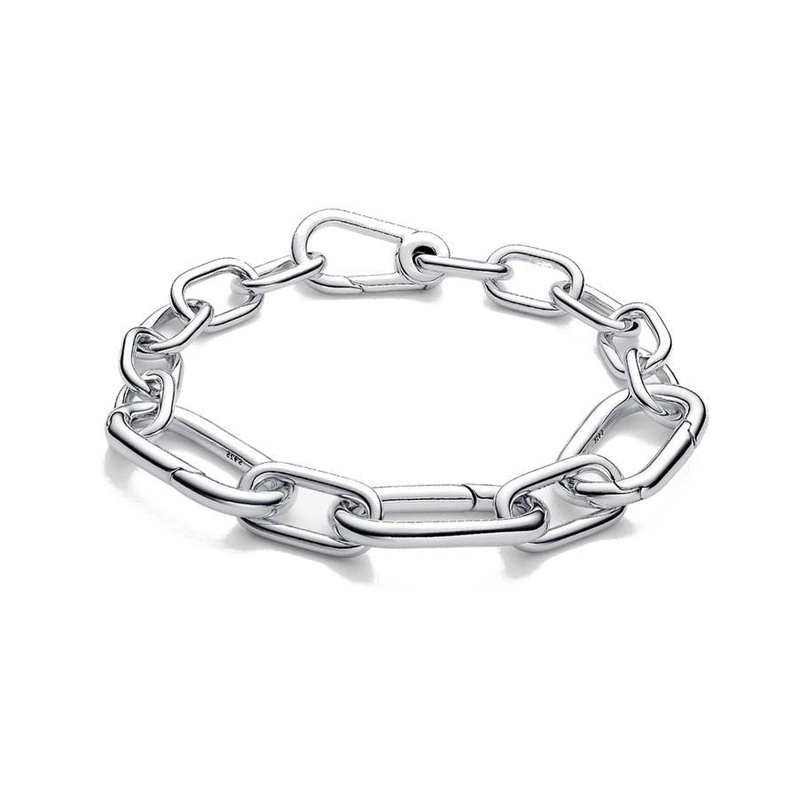 925 Sterling Silver Bracelets for Women - Minimalist Paperclip Chain Pearl Beaded Bracelet Dainty Stackable Jewelry Gift for Her