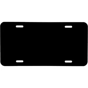 Blank  Plate, 0.025 Thickness/0.5mm - / Size 12x6, Aluminium   Plate for Design Work, Custom  Tag (Black)