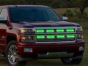 Nilight 8PCS 12LED Green Strobe Lights - 12/24 VDC, High Visibility, Mini Ultra-Slim, Aluminum Base Surface Mount Flashing Lights with Sync Feature for Cars, Trucks, Car Accessories, Off Road Vehicles