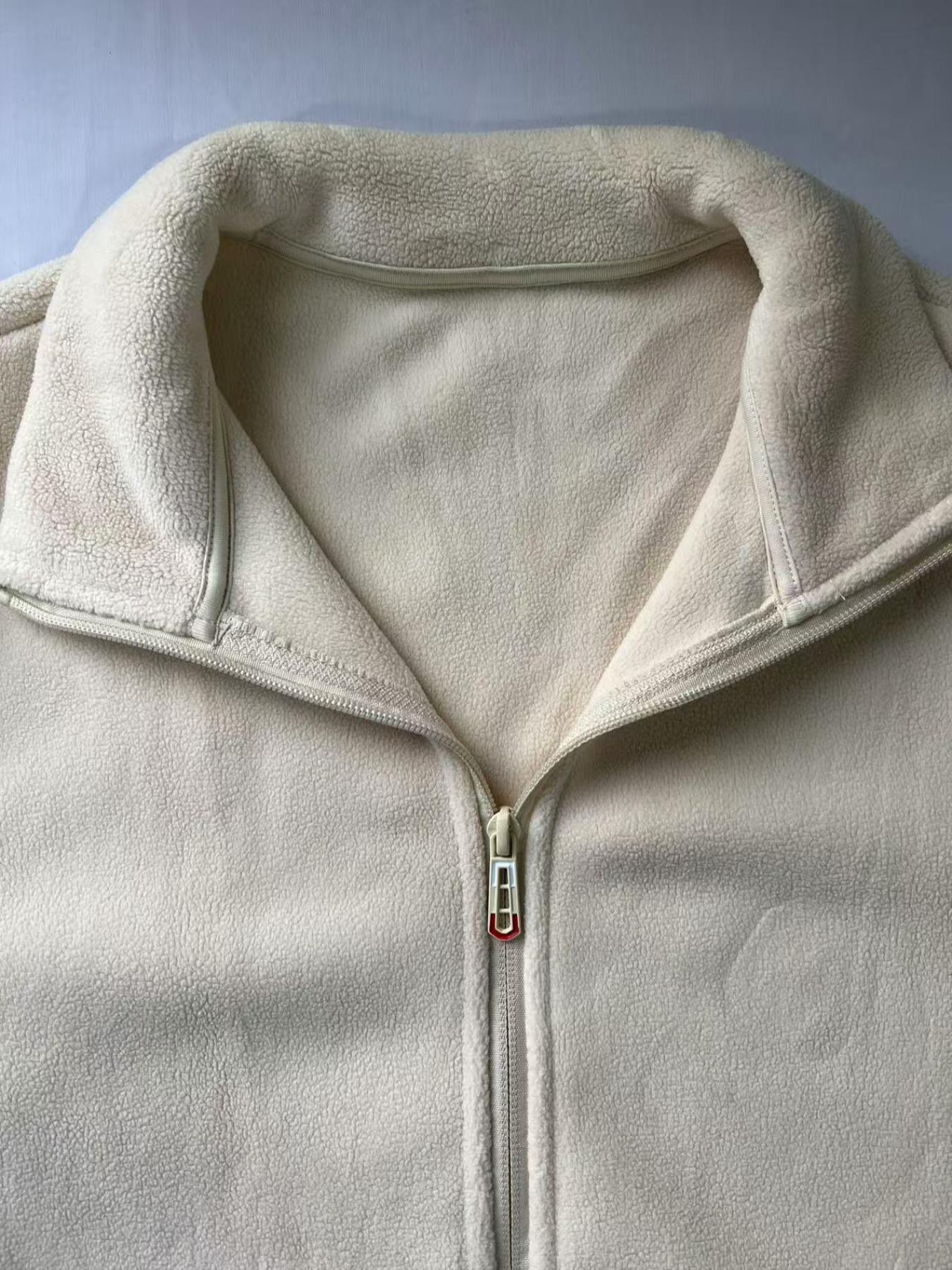 Women's Solid Zip Up Fleece Lined Sports Coat, Casual Long Sleeve Collared Outerwear for Outdoor Activities, Ladies Sportswear for All Seasons