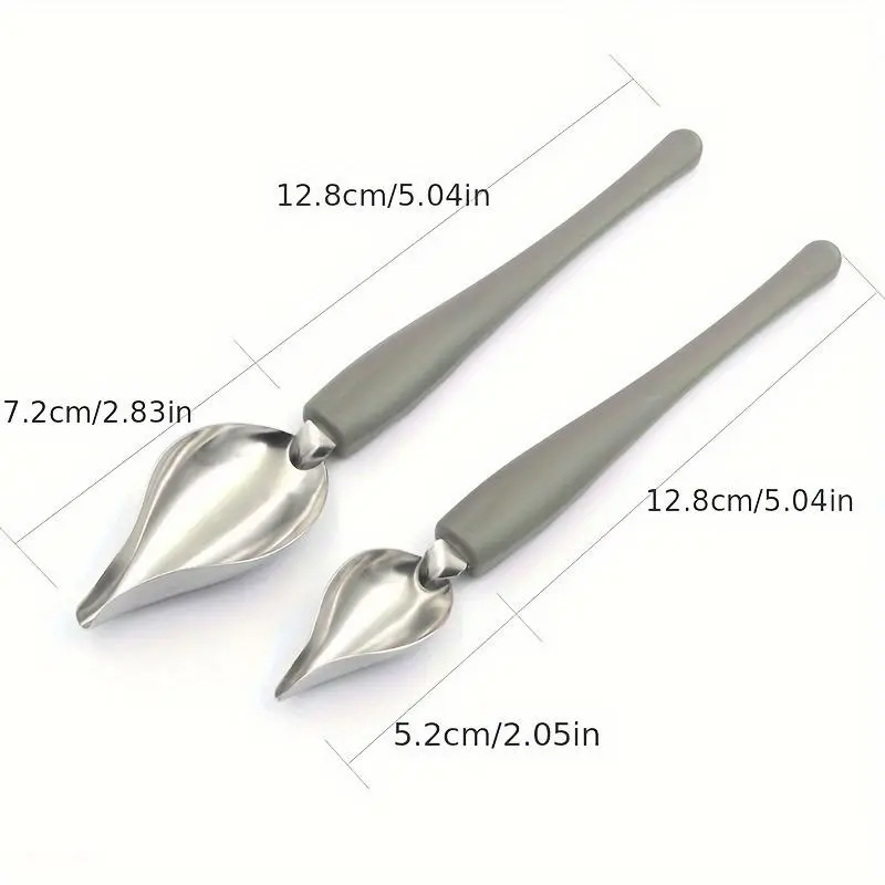 2pcs Professional-Grade Molecular Gastronomy Spoon Set - Multifunctional Precision-Tip Culinary Cutlery for Plating, Spherical Gastrique Creation, Specialty Kitchen Utensils for Gastronomy Enthusiasts