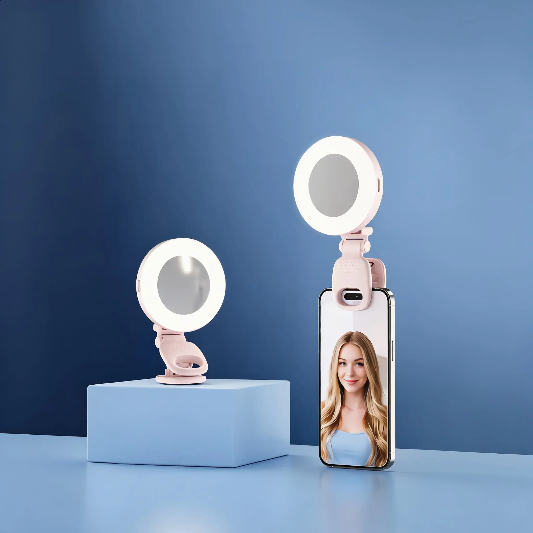 Rechargeable LED Fill Light for Selfies & Video Shooting, Ideal for Vloggers and Makeup Lovers, Must-Have Lighting Solution, Portable Selfie Light