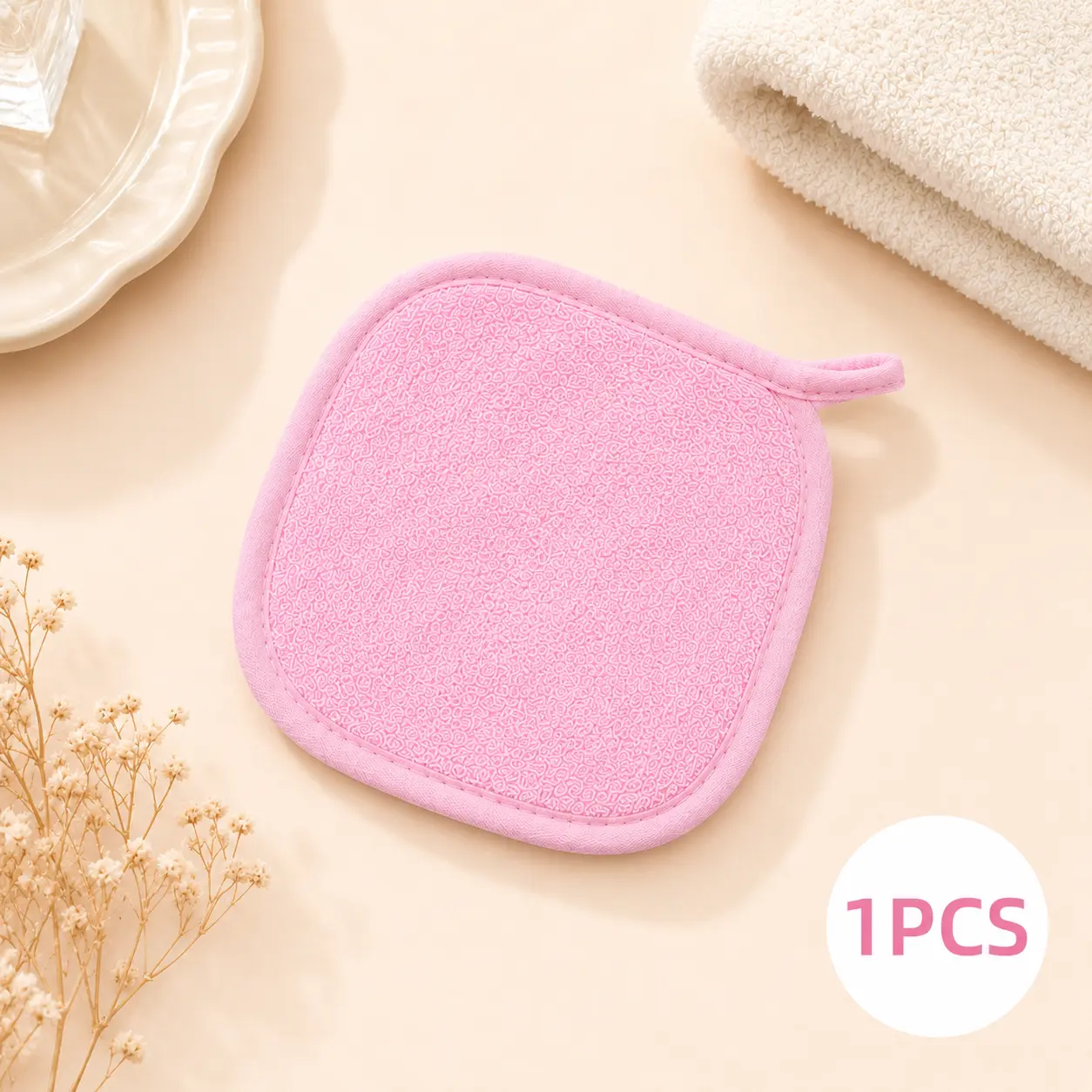 Reusable Makeup Remover Cloths, 1 Pack Soft Microfiber Face Towels for Makeup Removal, Facial Cleansing, Eyes, Lips and Daily Skincare