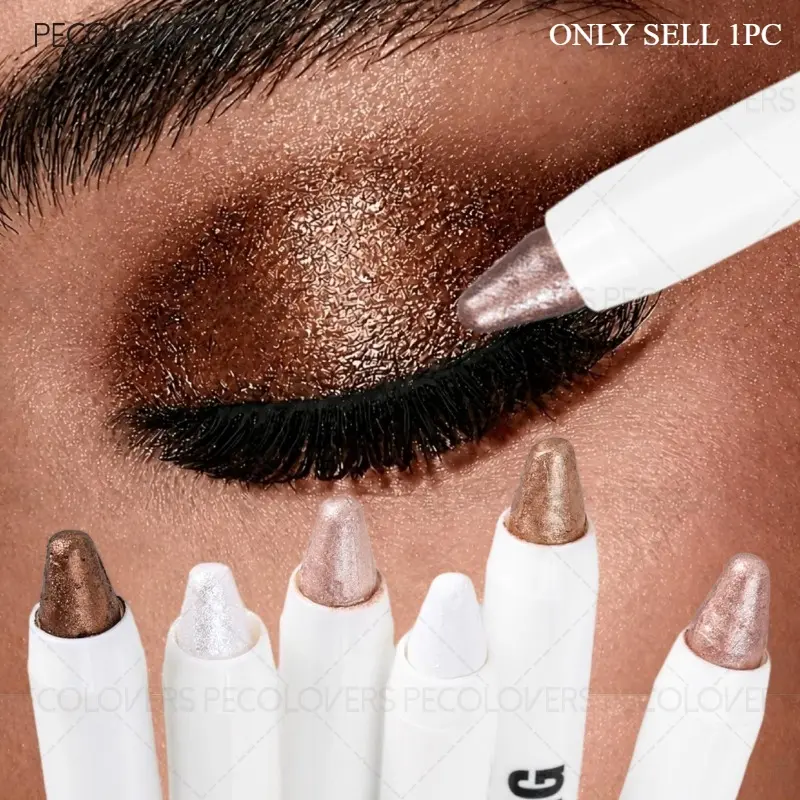 Silvery Eyeshadow, White Eyeshadow, Eye Highlighter, Shimmering, Waterproof and Long-Lasting, Suitable for All Skin Tones and Makeup Styles, Perfect for Christmas, Halloween, Carnival, and Music Festivals, Shimmer Eyeshadow Stick