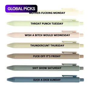 Daily Quotes Grease Pencil Set, 7/9 Counts/set Daily Funny & Sarcastic Quotes Smooth Writing Pen, Office Stationery & Supplies Funny Teacher Pens #GLOBAL PICKS