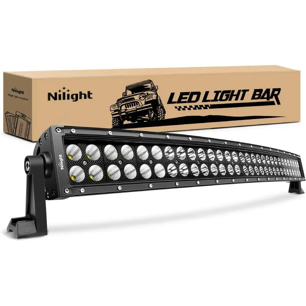 Nilight 32" 180W High-Power Aluminum Spot-Flood Combo LED Light Bar - Car Lighting, Performance Assemblies & Components for Exterior Upgrade, SUV, Jeep, Boats