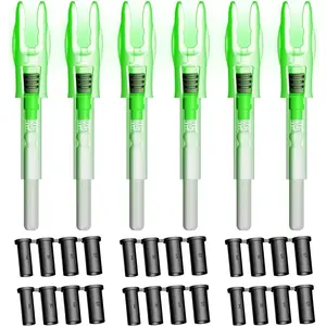 Linpeng 6PCS G Lighted Nocks for Arrows .165 .204 .233 .244 .246 with ON/Off Switch with X, H, S, GT Bushings LED Arrow Nocks