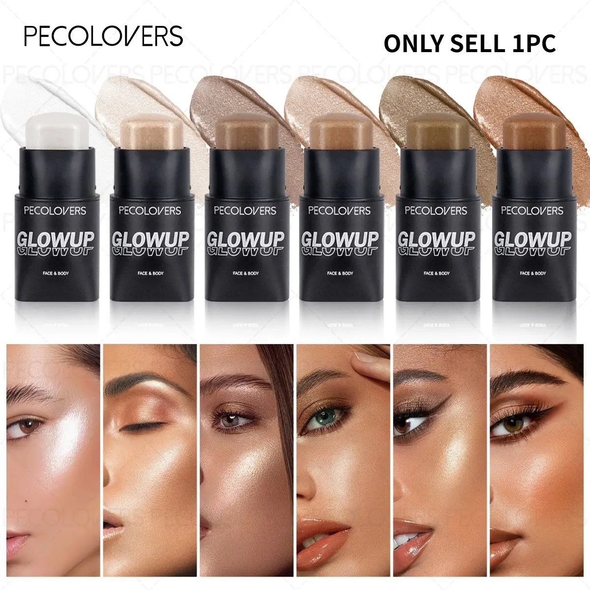 1PC Waterproof Face Bronzer Contour Concealer Foundation Long Lasting Face Corrector Full Cover Pores Dark Circles Contour Stick Face Makeup Primer Pen Cosmetics MULTI-USE COSMETIC STICK