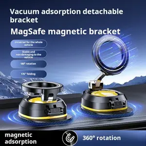 Magnetic Car Phone Holder, Vacuum Suction, 360° Rotatable, Dashboard Mount, Glass, Desk, Perfect Gift, Automotive Accessories