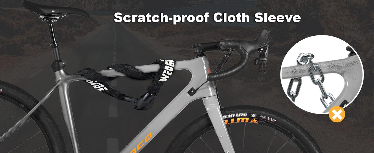 BASIC SUPPLY Bike Chain Lock, Heavy Duty Anti-Theft Bicycle Chain Lock, 2.72 Ft Security Bike Locks with 3 Keys, Waterproof Lock Chain for Bike, Bicycle, Scooter, Motorcycle, Door, Gate, Fence