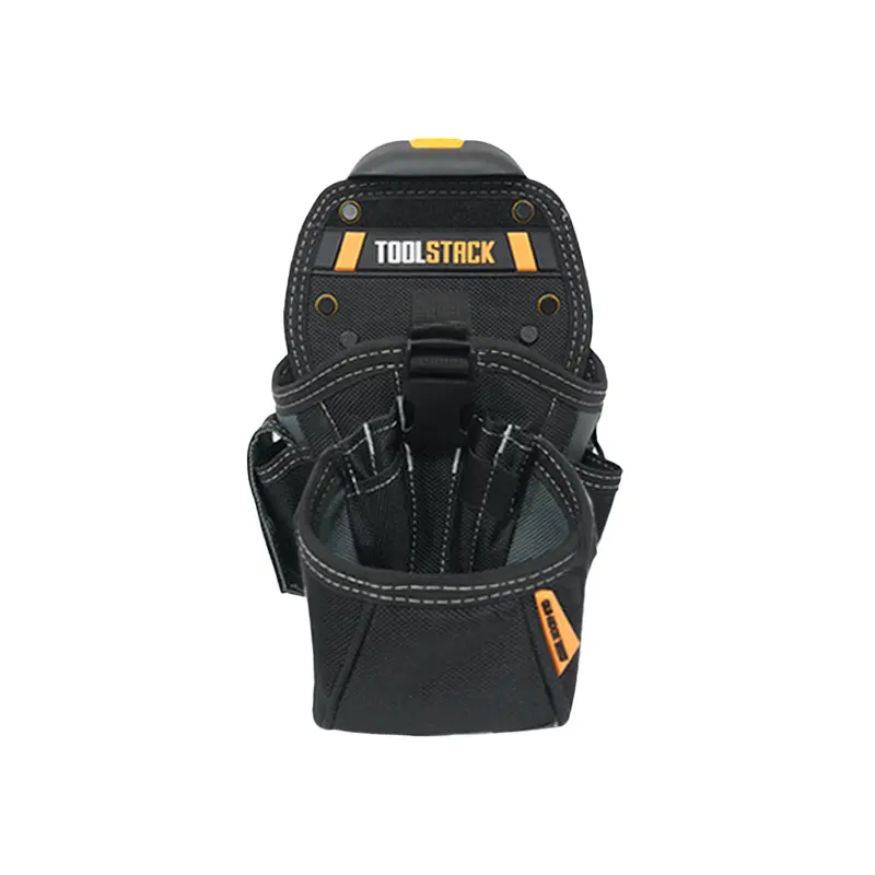 TOOLSTACK Electric Drill Waist Bag, High Capacity Waterproof Tool Organizer with Sturdy Stitching, Clip-On Belt Design for Work Tool Storage (Fits Multi Screwdrivers & Spanners)