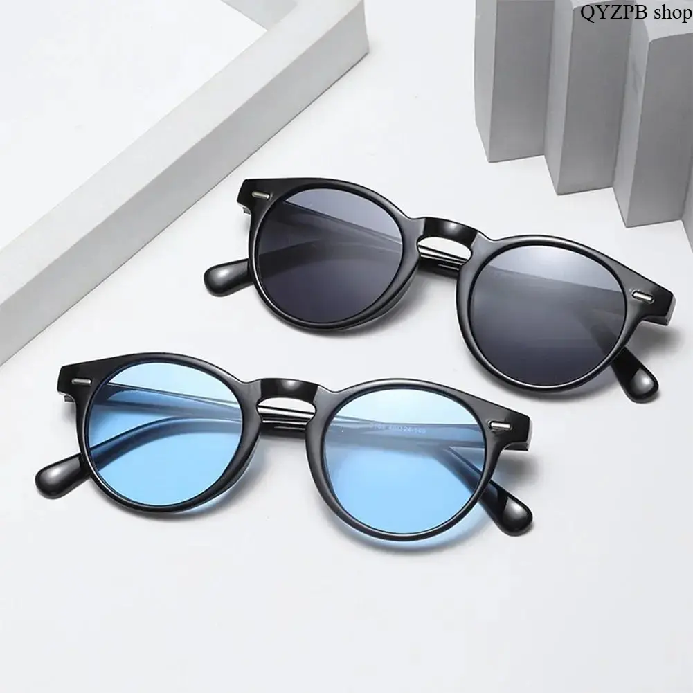 2-Pack Retro Round Sunglasses for Women & Men, Vintage Y2K Fashion Eyewear with UV Protection, Lightweight Comfortable Classic Circle Frame Glasses for Festival, Travel, Beach, Driving, Streetwear & Outdoor Activities