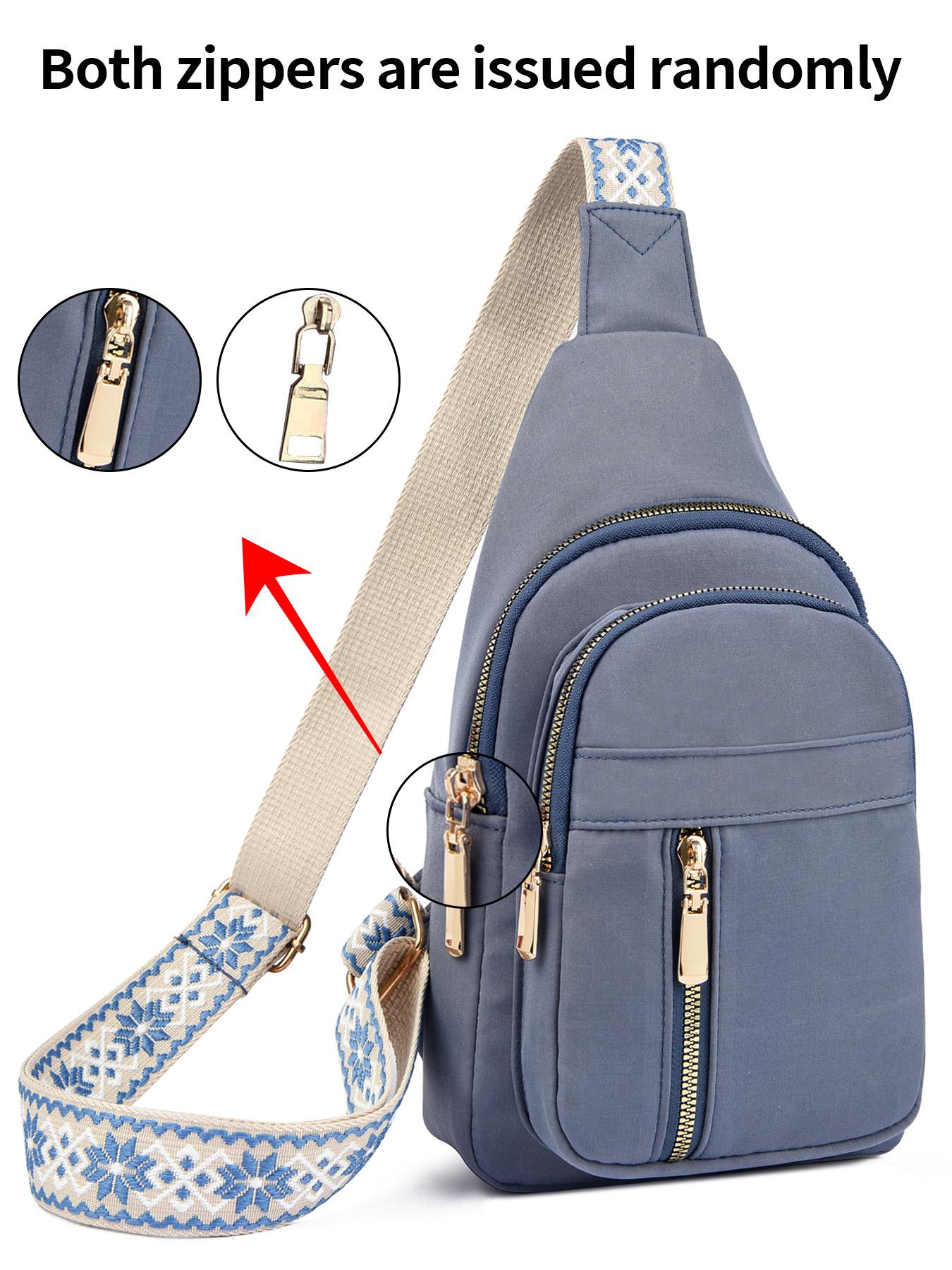 Fashionable Zipper Chest Bag, Casual Versatile Adjustable Crossbody Bag for Women, Lightweight Phone Bag, Trendy All-match Sling Bag, Adjustable Strap Bag for Daily Used