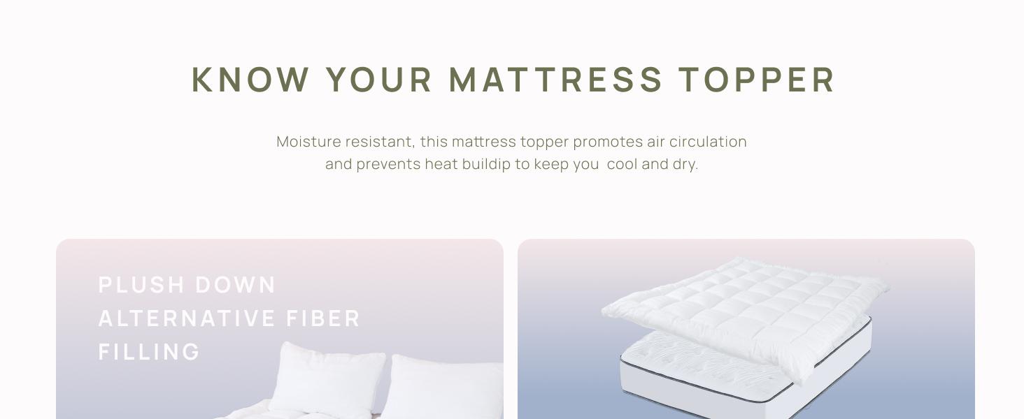 Thick Pillow Top 3 Inch Mattress Topper King Size for Firm Mattress, Cooling Cotton Hotel Mattress Bed Topper for Cloud Like Sleep & Back Pain, Plush Soft Pad, Fit to 6"-22" Mattress