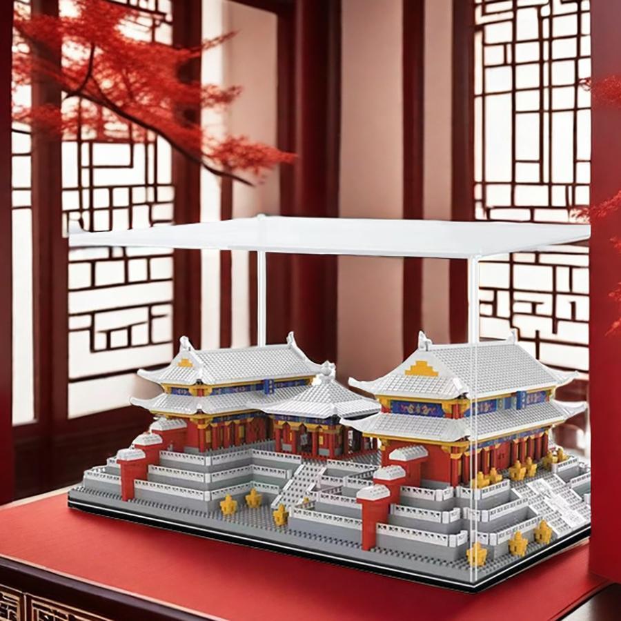 Chinese Style Architecture Building Blocks Set, Creative 3D Home Desktop Holiday Decoration Ornament, Suitable for Friend and Adults