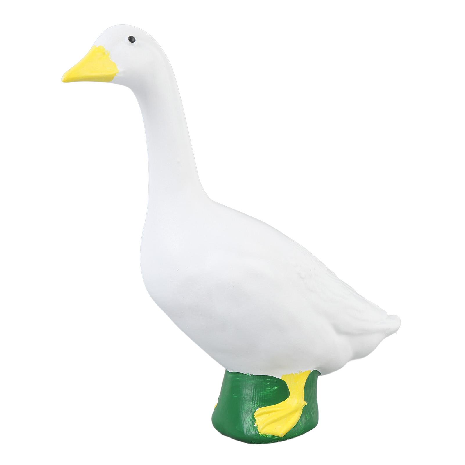 Resin Goose Figurine Lifelike Exquisite Craft Goose Statue Sculpture Ornament for Home Garden Porches Decoration